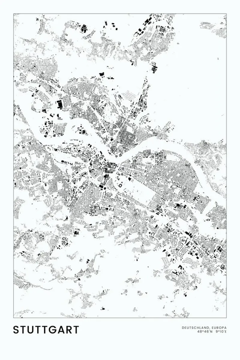 Stuttgart poster da The Cartography Collection
