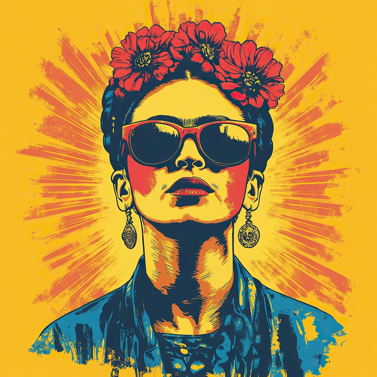 Frida Kahlo - Unbroken tela con Cornice a cassetta da Fantasias Florales