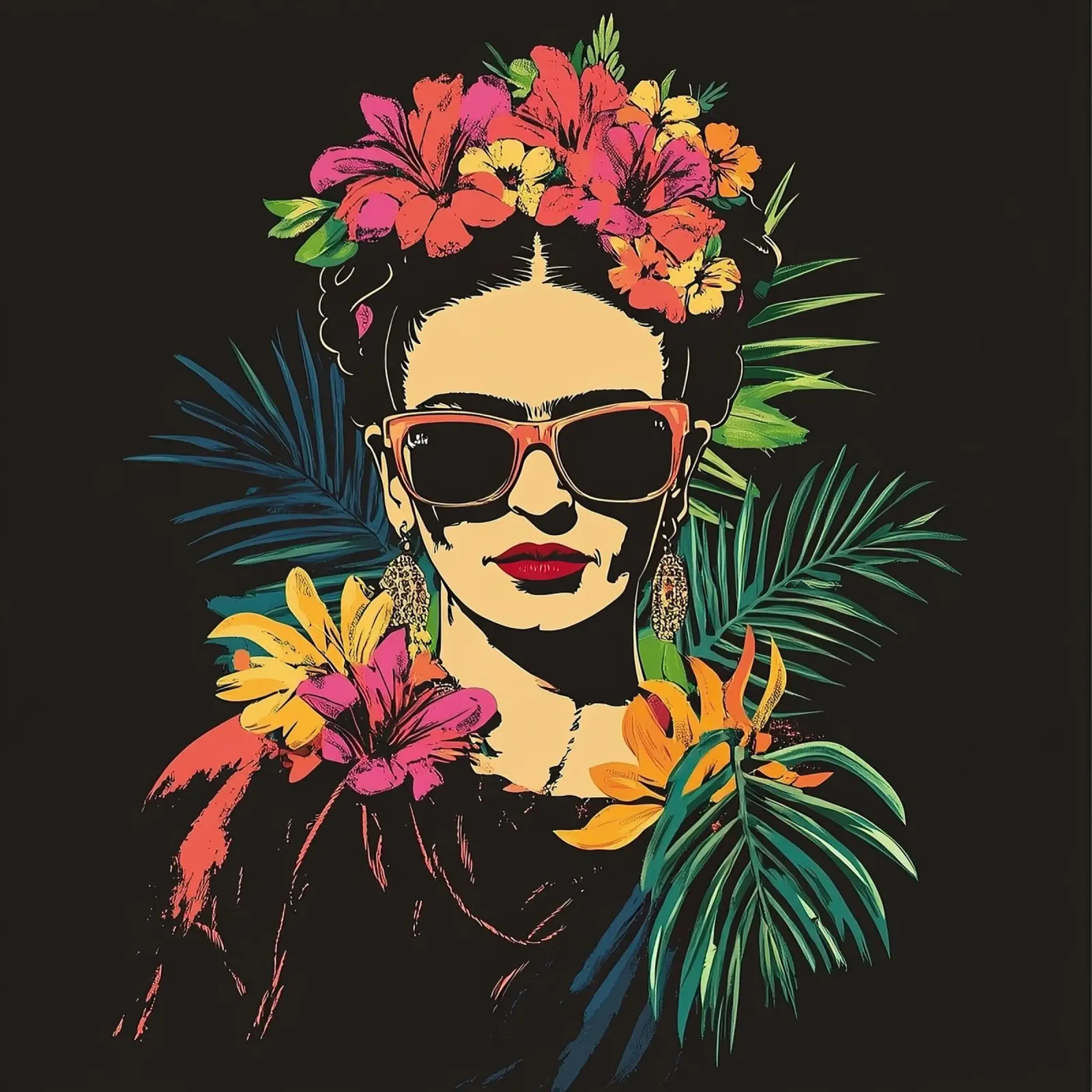 Frida Kahlo - Triomf van de wil canvas met Baklijst van Fantasias Florales