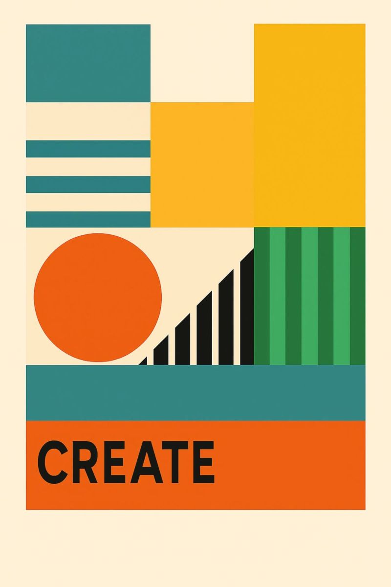 Create - Bauhausstil Poster von Studio M