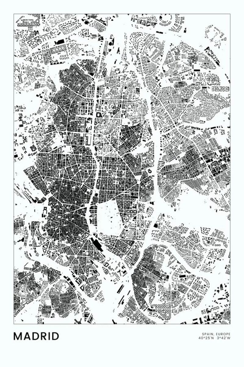 Madrid poster de The Cartography Collection