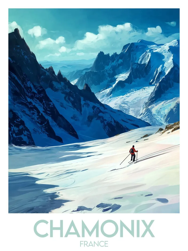 Affiche Chamonix plexiglass da Frame the World