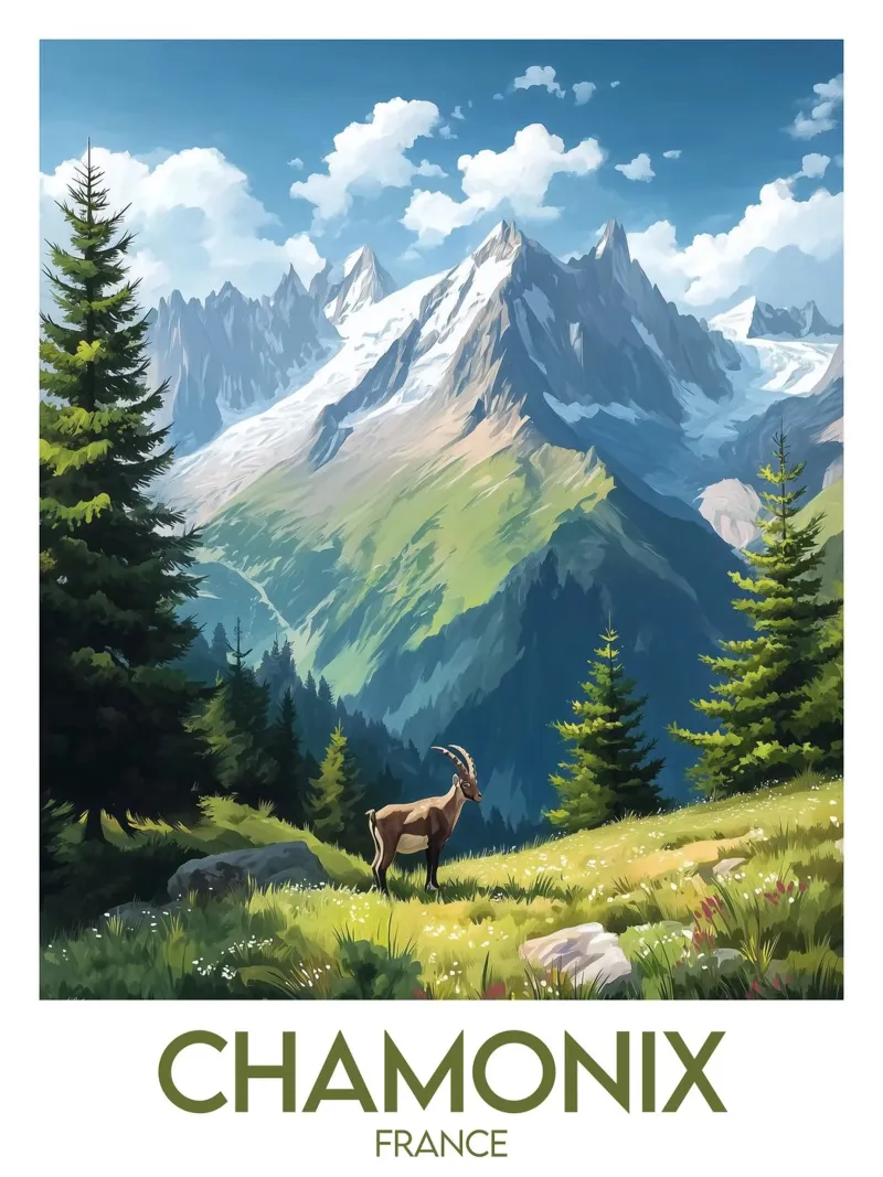 Affiche Chamonix poster da Frame the World
