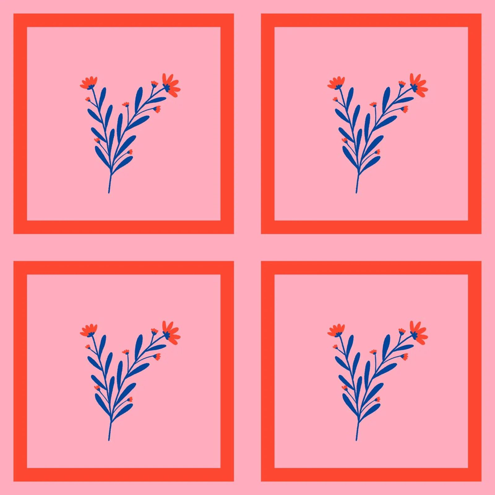 Gerahmte Blumen Poster von Wackapacka