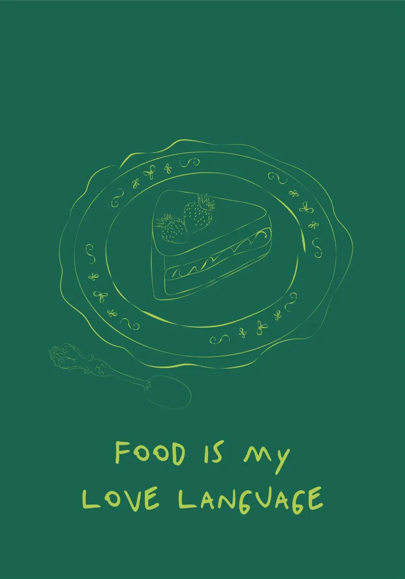 Food is my Love Language poster da Retro Love