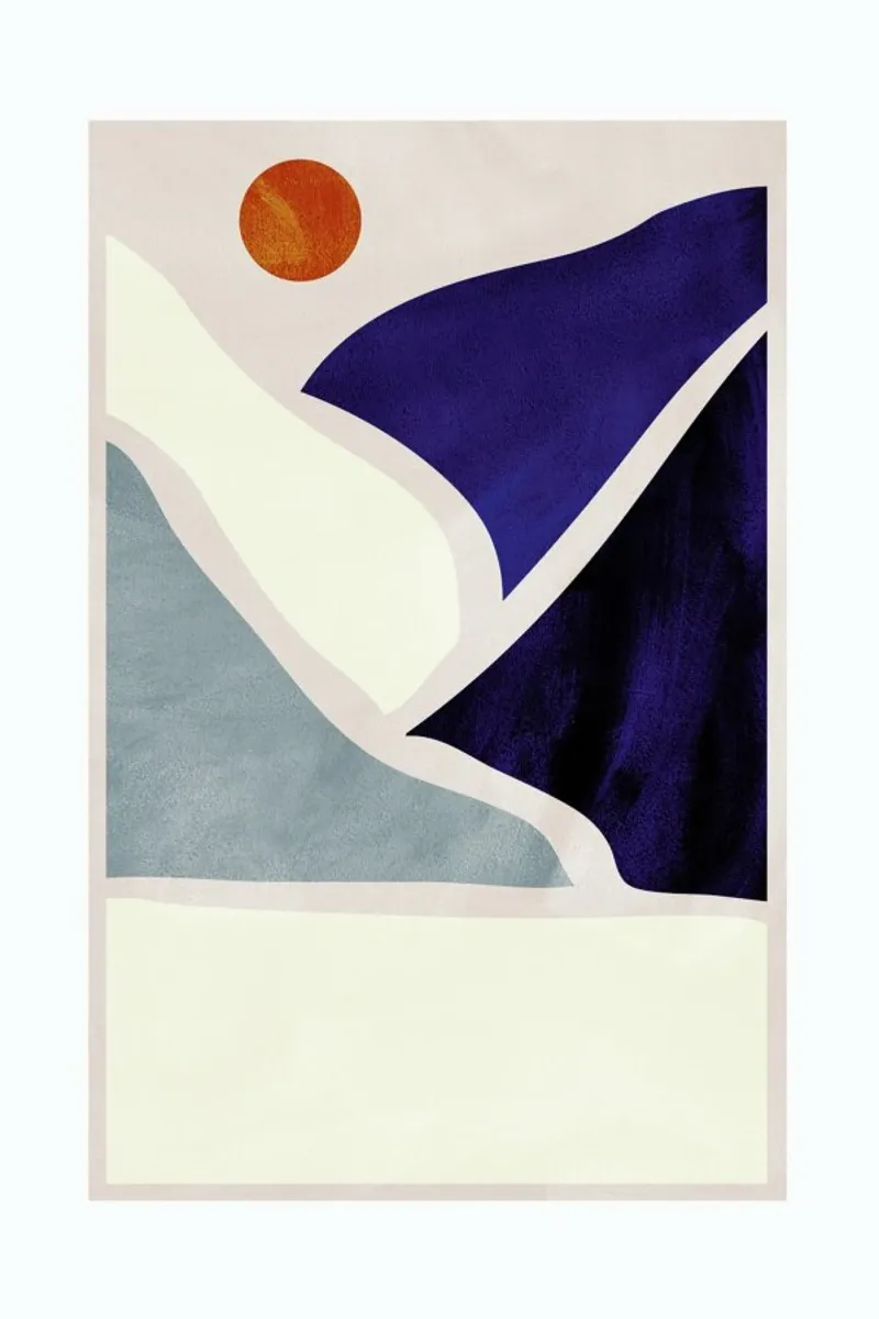 Collage poster with wooden frame by Pure