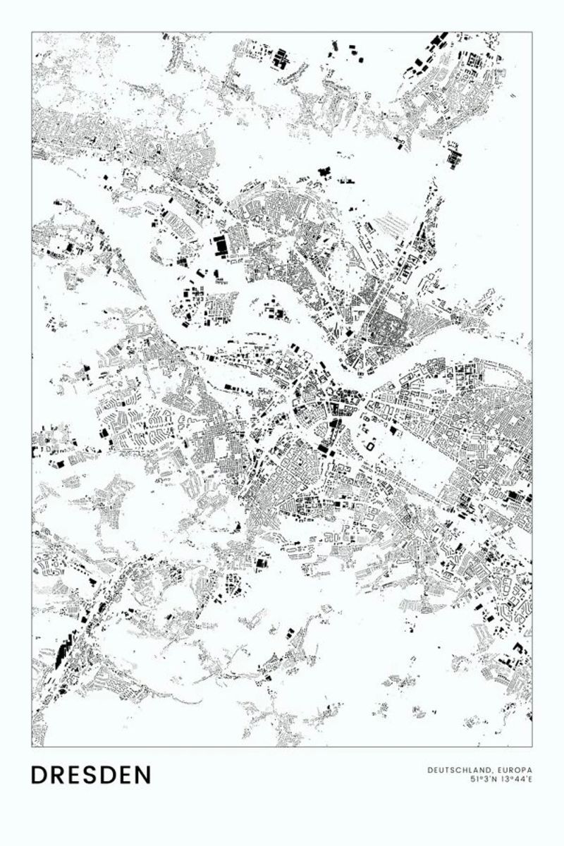 Dresden Poster von The Cartography Collection