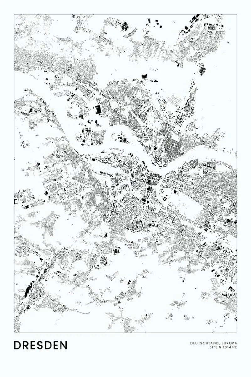Dresden pellicola backlit da The Cartography Collection