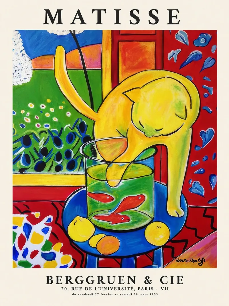 Iconic art from Henri Matisse poster con telaio in alluminio da Trending Art Company