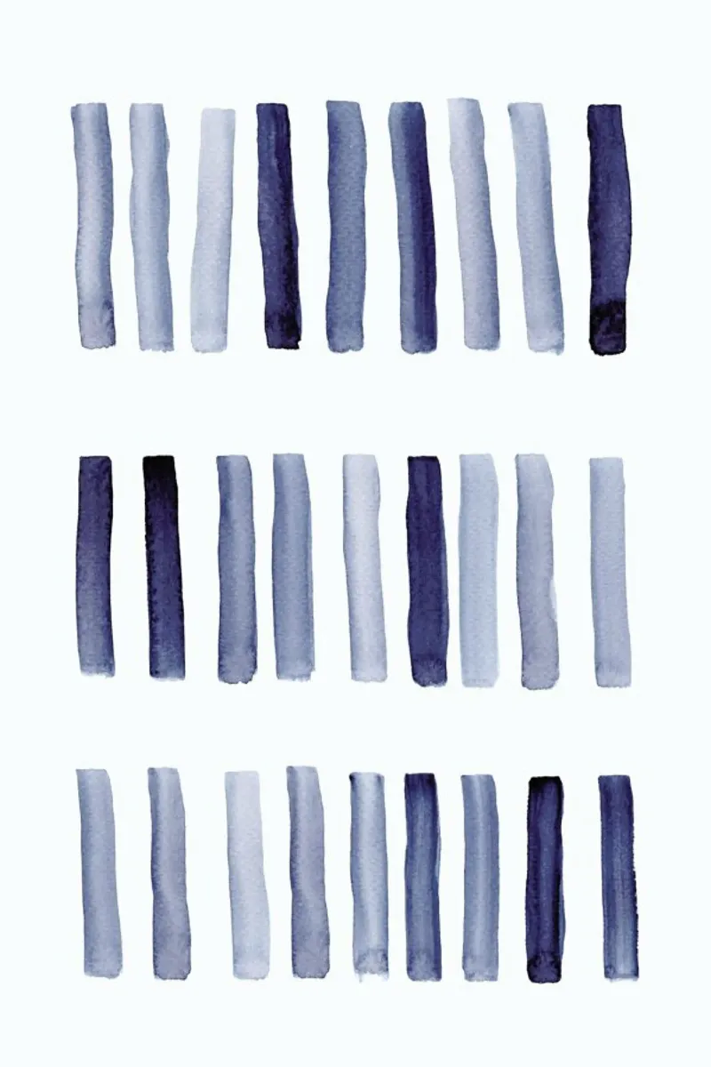 Blaue Striche alluminio dibond da Mia Nissen