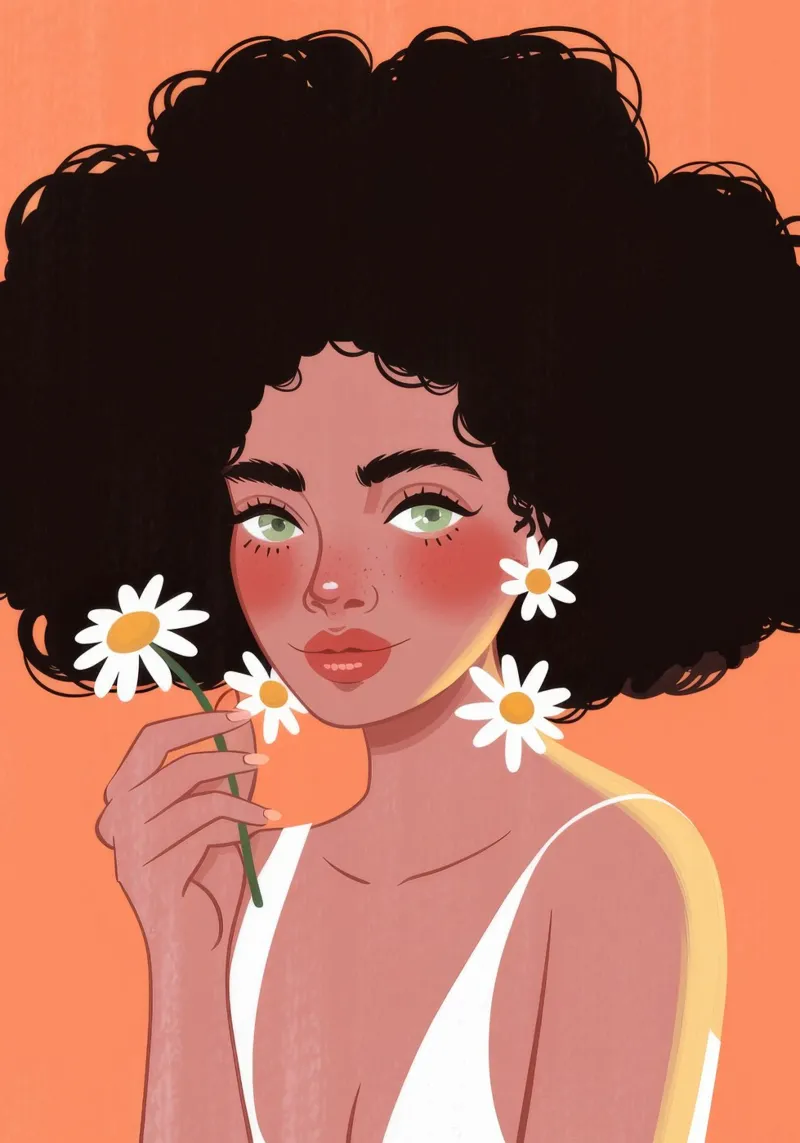 Riflesso Afro Daisy pellicola backlit da Color Oblivion