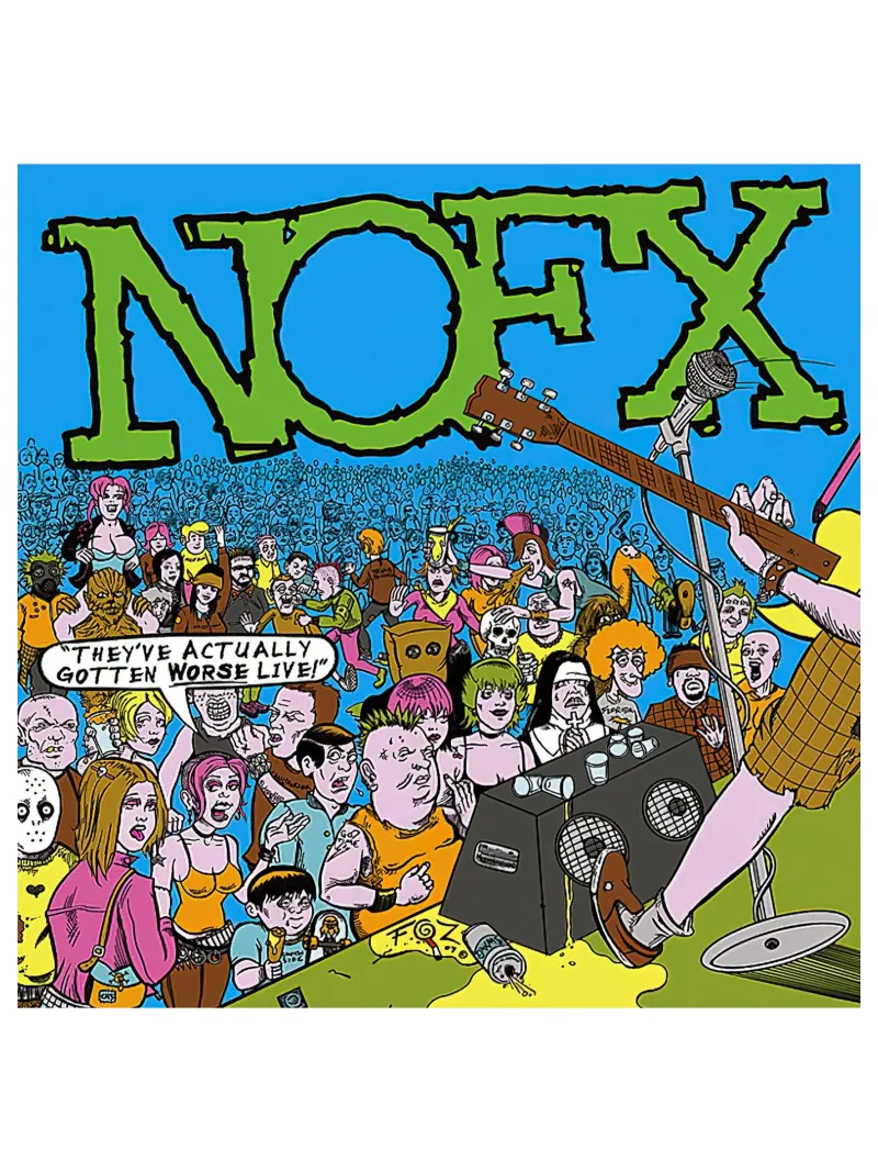 Sono peggiorati dal vivo! di NOFX poster con telaio in legno da DuncanBennett shop