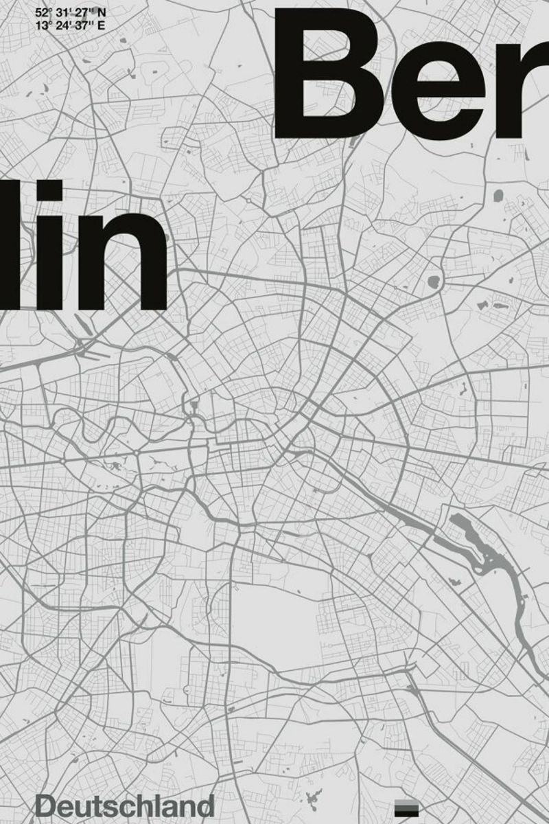 Berlin Minimalist Map poster by Florent Bodart