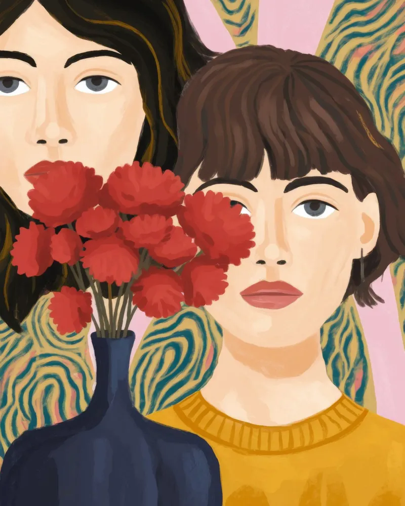 Duo di vasi floreali poster da Color Oblivion