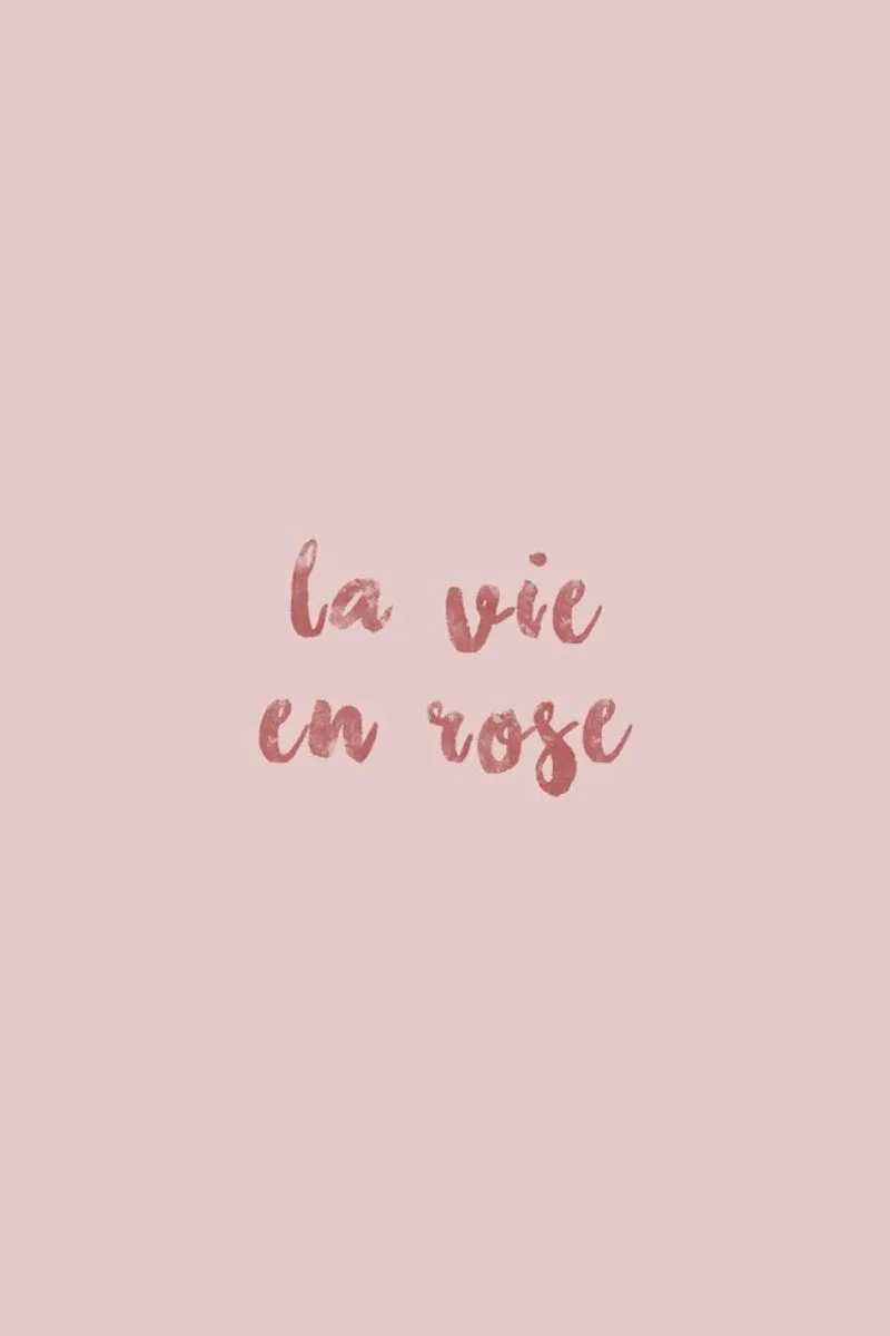 La Vie En Rose acrylic glass by typed