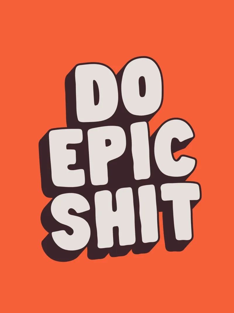 Do Epic Shit Bold Striking Motivational Typography Print canvas with Floater frame by THE MOTIVATED TYPE