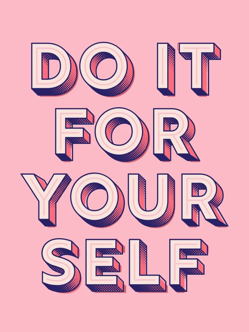 Motivational Wall Art - Do It For Yourself backlit film by showmemars