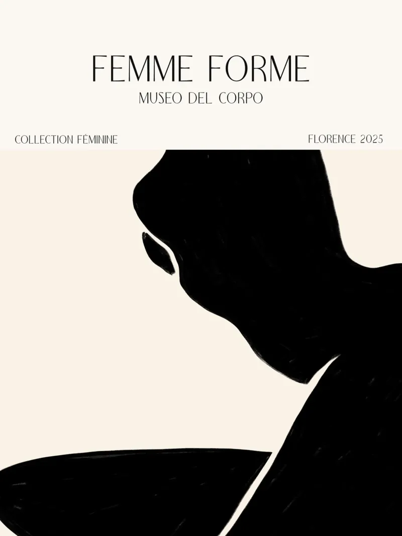 Femme Forme No 04 poster con telaio in legno da treechild