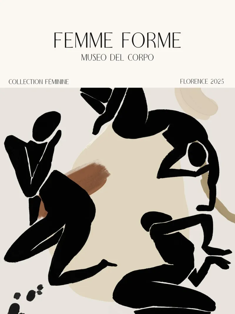 Femme Forme No 06 Poster mit Kunststoffrahmen von treechild