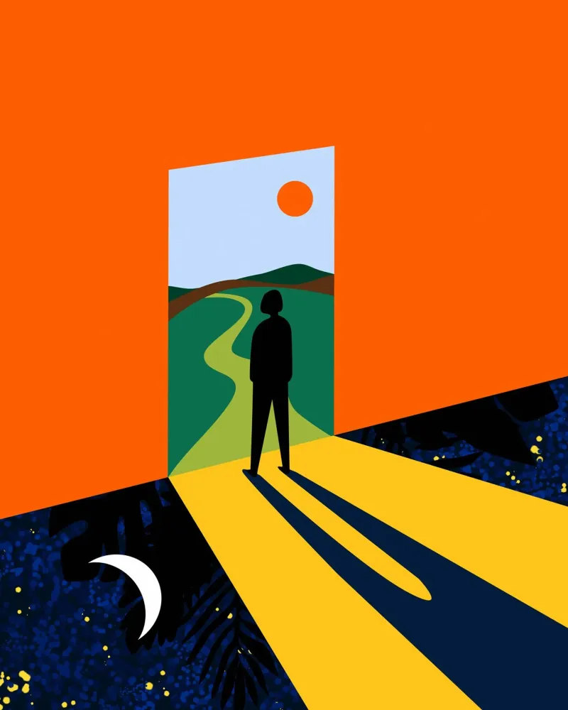 The Path Ahead, Abstract Bold Future Concept People (La voie à suivre, concept abstrait et audacieux de l'avenir) hahnemühle de 83oranges