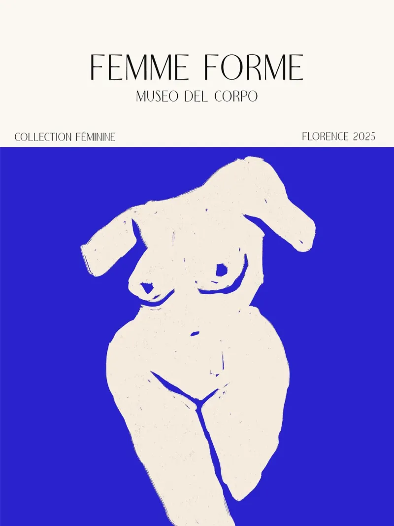 Femme Forme No 08 poster con marco de madera de treechild