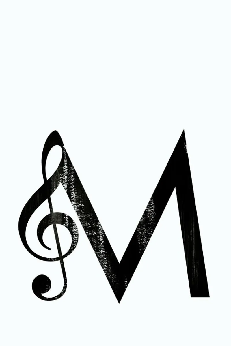 M is for Music pellicola backlit da Goed Blauw