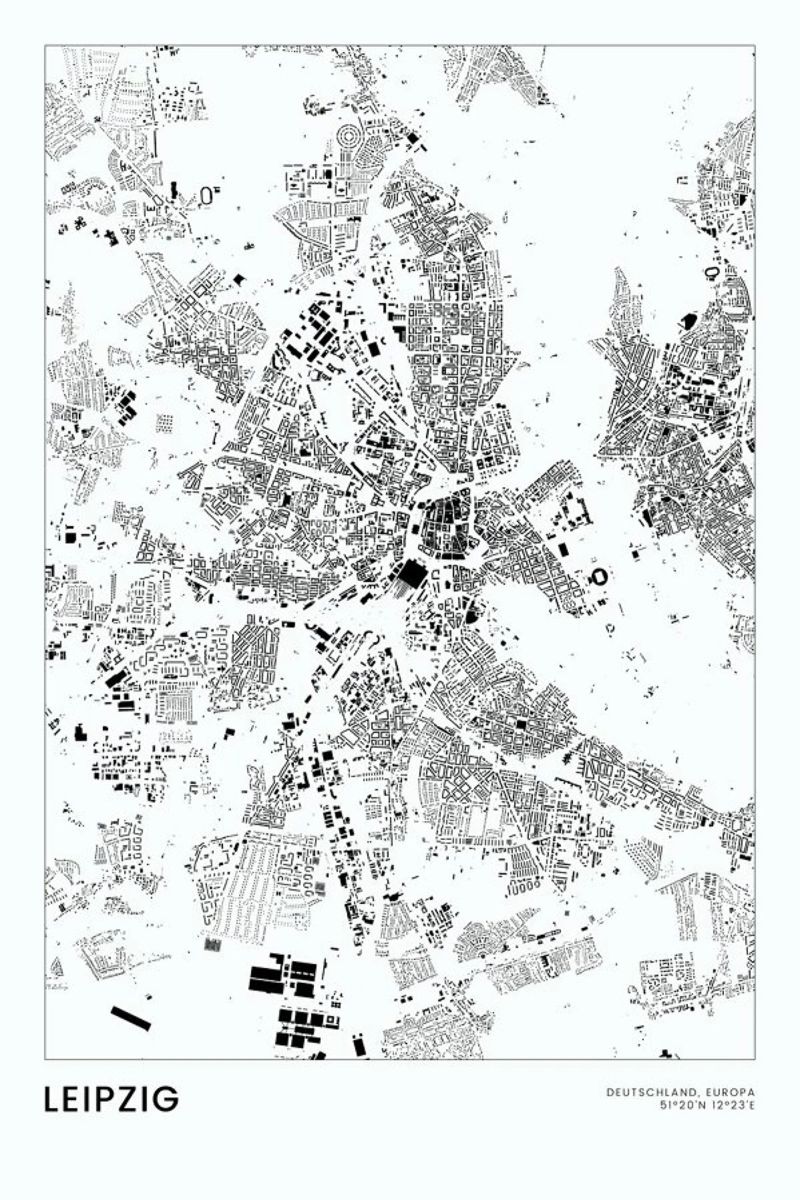 Leipzig Poster von The Cartography Collection