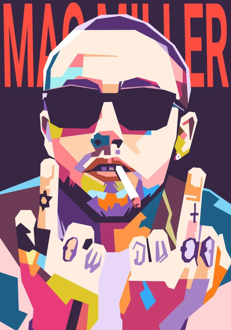 Mac Miller Hip-Hop Acryl-Glas von Hantamrata