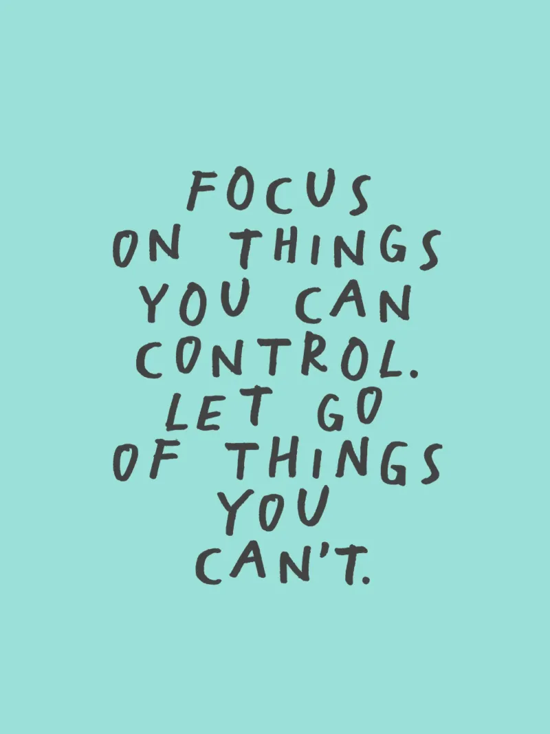 Focus on Things You Can Control Mindfulness Typography Print canvas by THE MOTIVATED TYPE