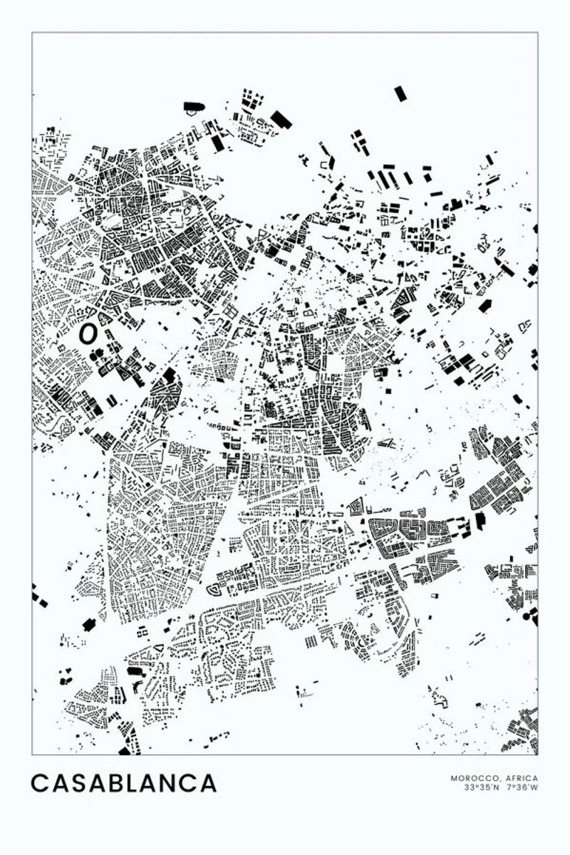 Casablanca poster de The Cartography Collection