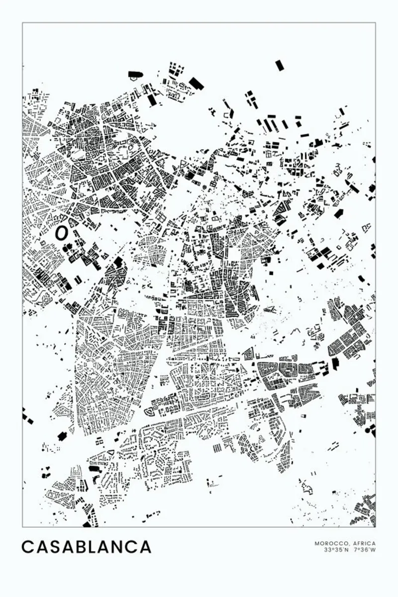 Casablanca pellicola backlit da The Cartography Collection