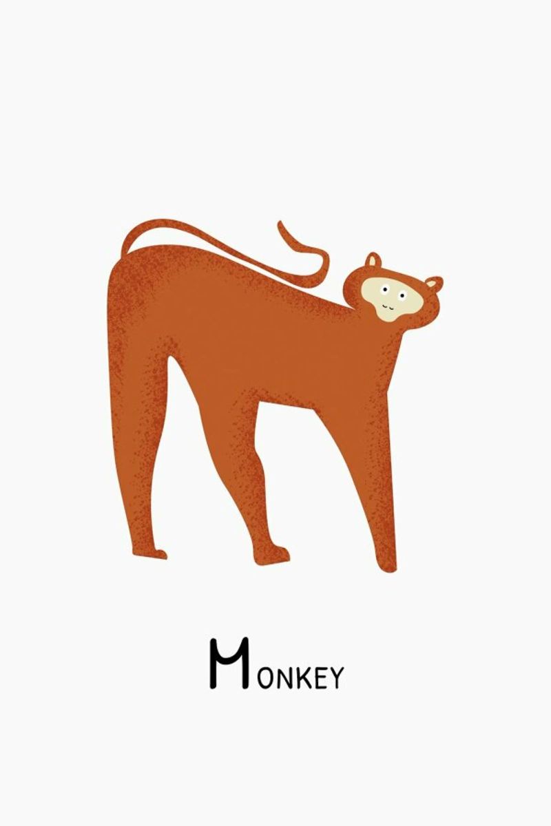 M for Monkey Poster von Little Flourishes