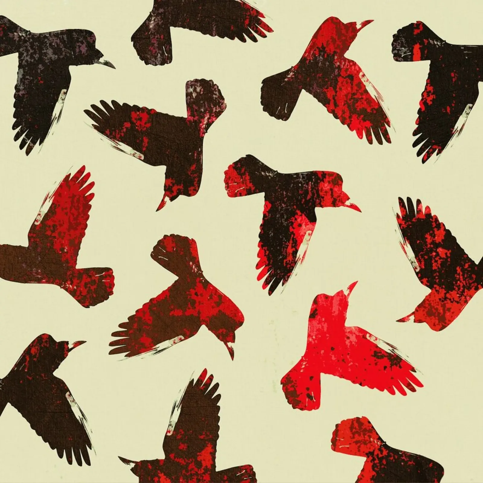 Birds 2 – Red carta hahnemühle da Elisabeth Fredriksson