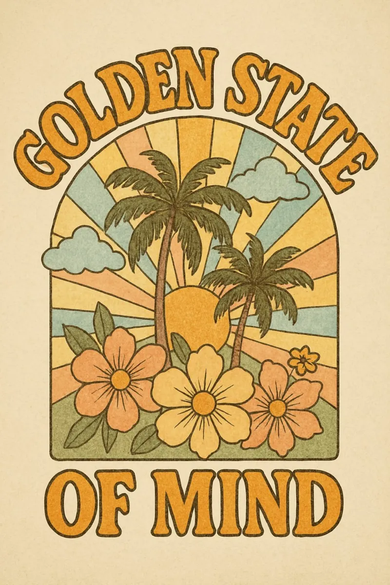 Golden State of Mind poster da Wall of Whispers