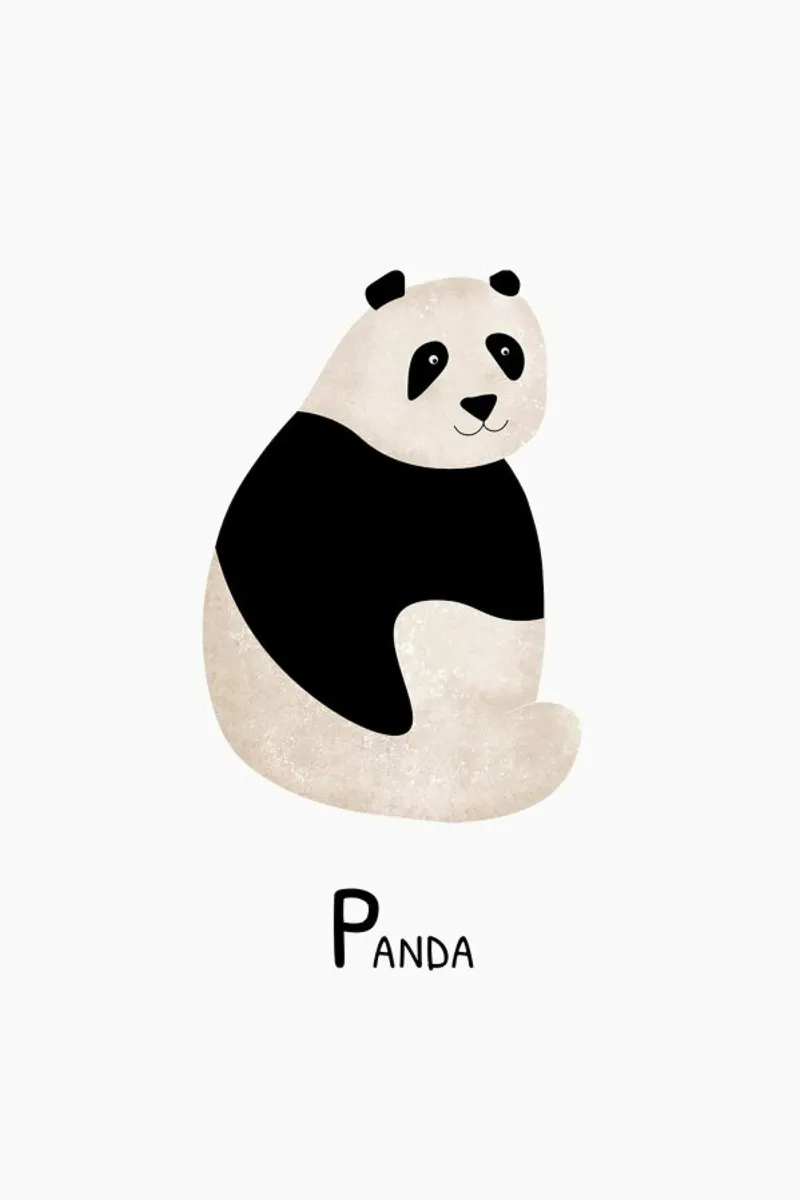 Panda pellicola backlit da Little Flourishes