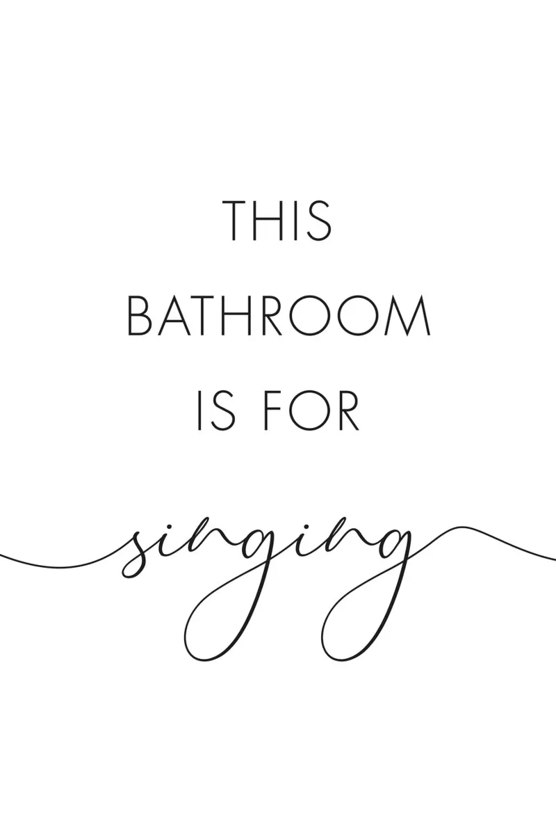 This bathroom is for singing forex plate by NouveauPrints