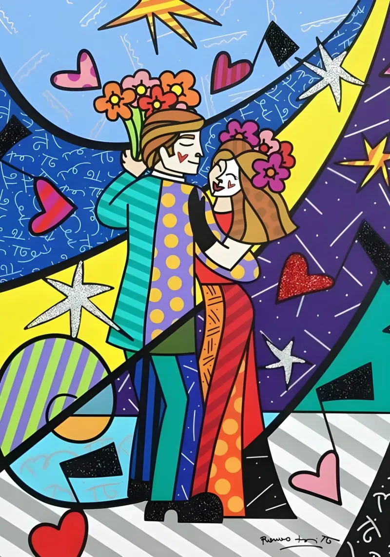 Con amore Britto poster con telaio in plastica da Perdana shop