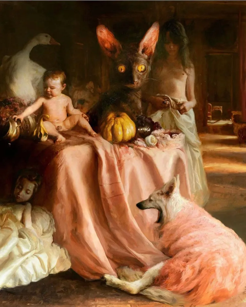 Guillermo Lorca Sade e il gatto pellicola backlit da Birgitart