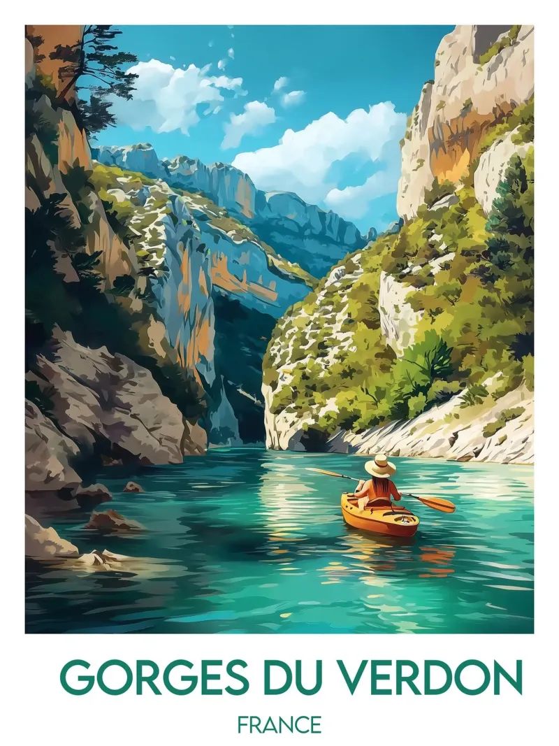 Poster Gole del Verdon poster con telaio in plastica da Frame the World