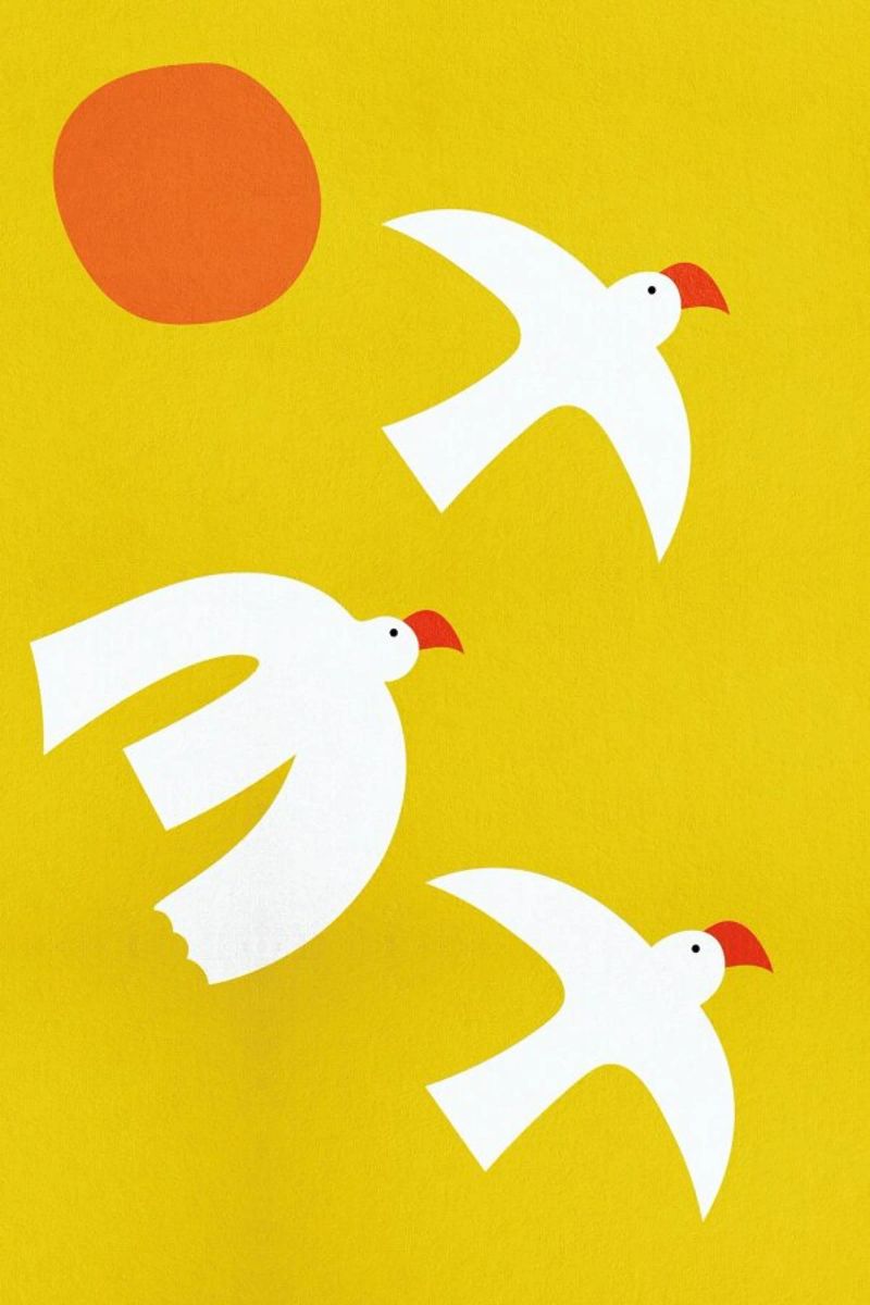 Flying Doves Poster von Little Flourishes