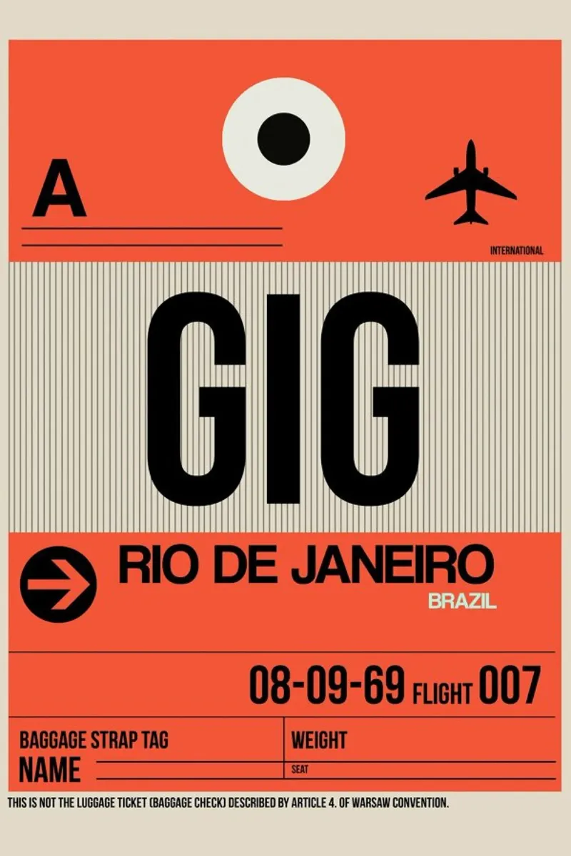 GIG-Rio de Janeiro poster met aluminium frame van Naxart