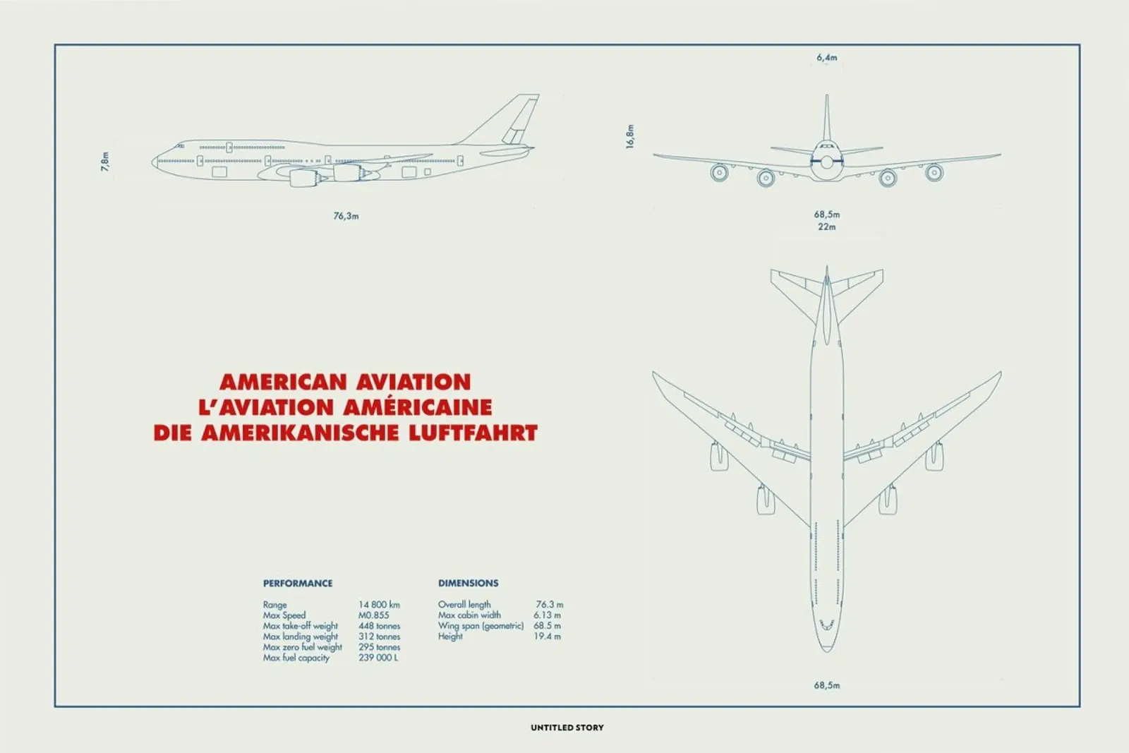 Technical Drawing 747 plexiglass da Marc Schulthess