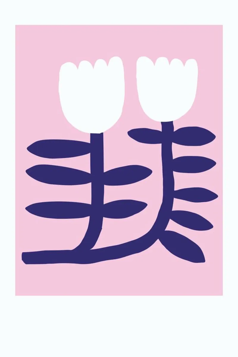 Flowery No. 3 poster con telaio in alluminio da typealive