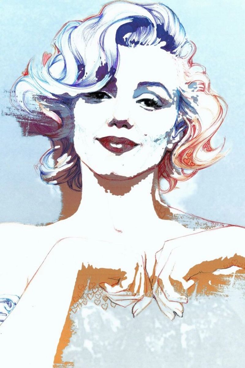 Marilyn Monroe künstlerisches Porträt Leinwand von Susana Miranda ilustracion