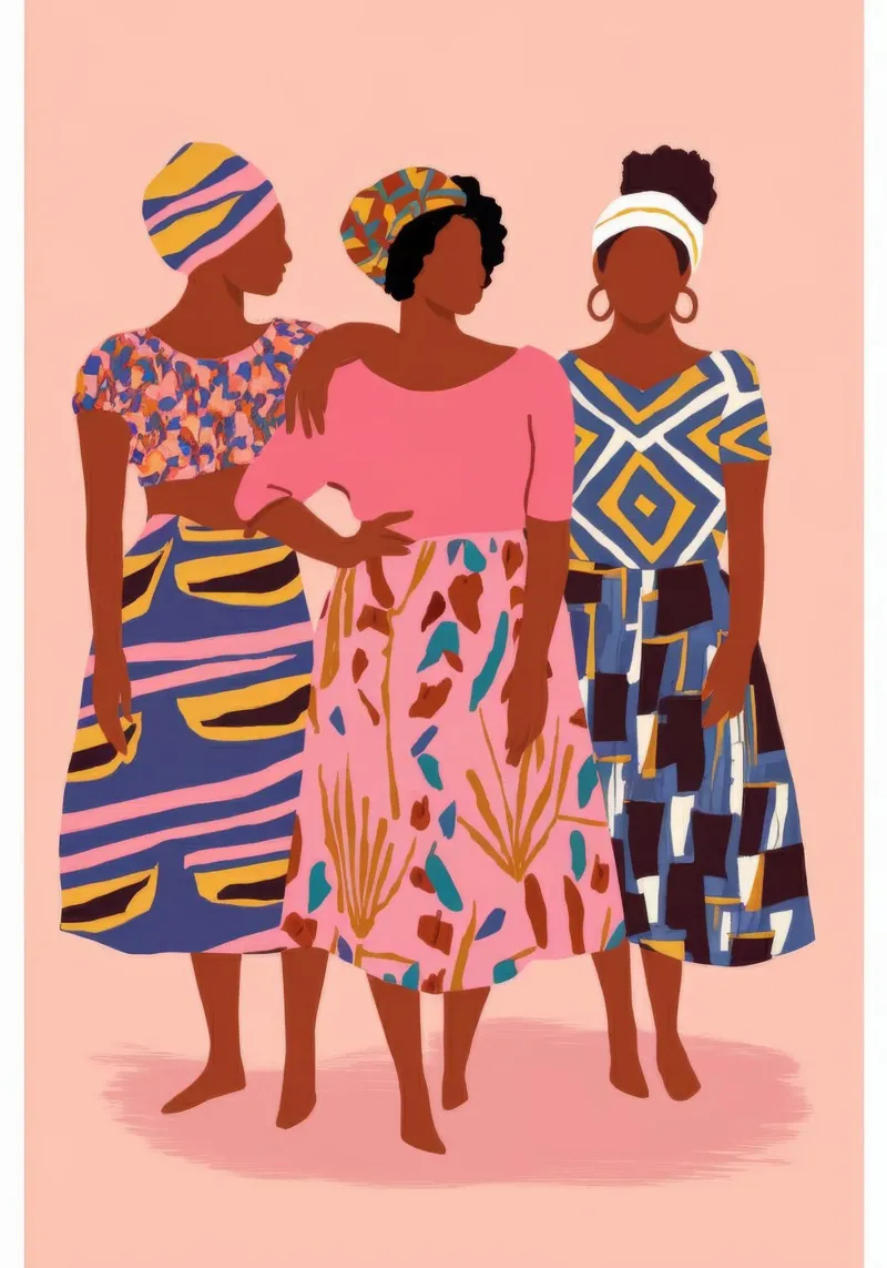 Unità culturale colorata poster con telaio in legno da Veiled Canvas