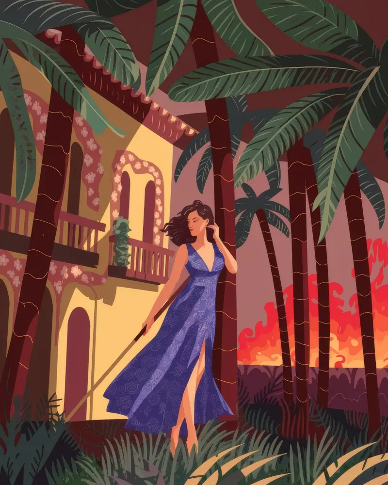 Romantic Evening Escape hahnemühle by Veiled Canvas
