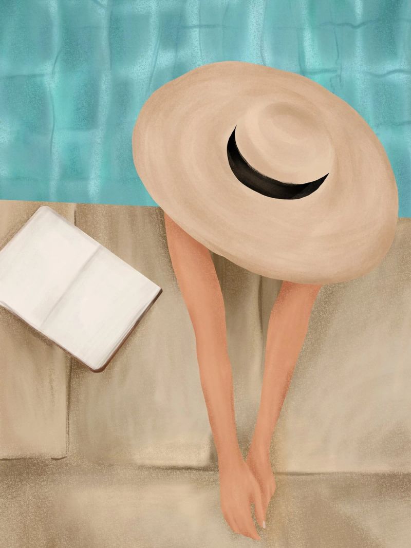 On the edge of the Pool II Poster von Flow Line