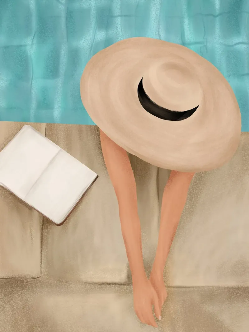 On the edge of the Pool II acryl van Flow Line