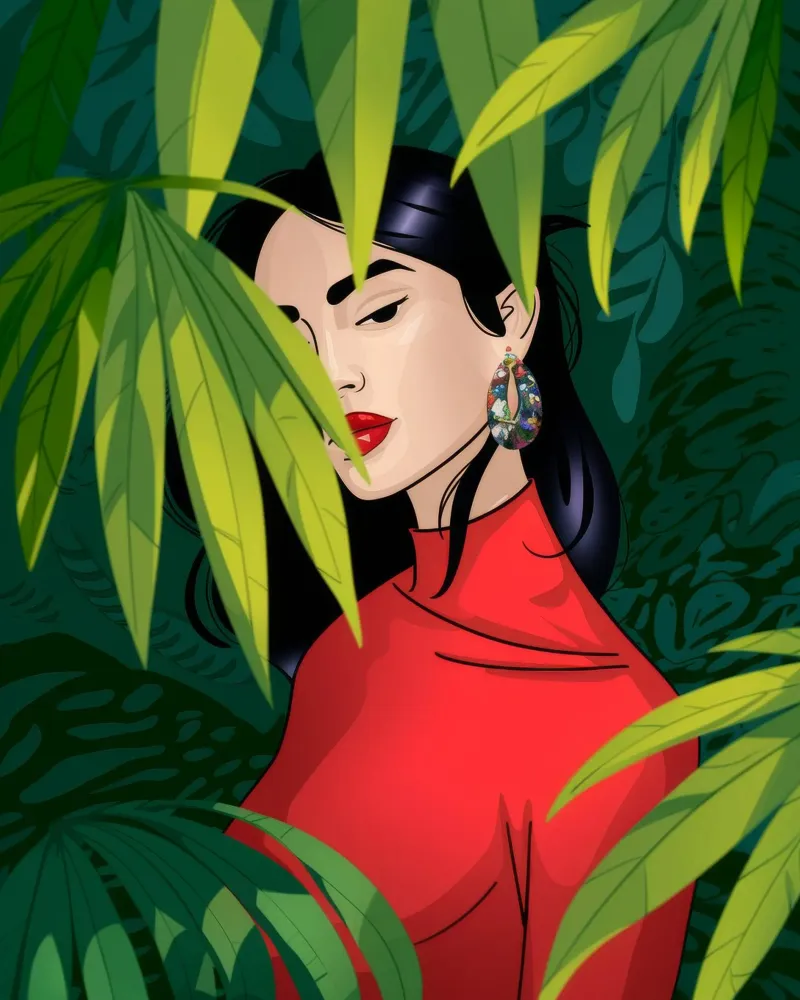 Segreti di Jungle Whisper pellicola backlit da Veiled Canvas