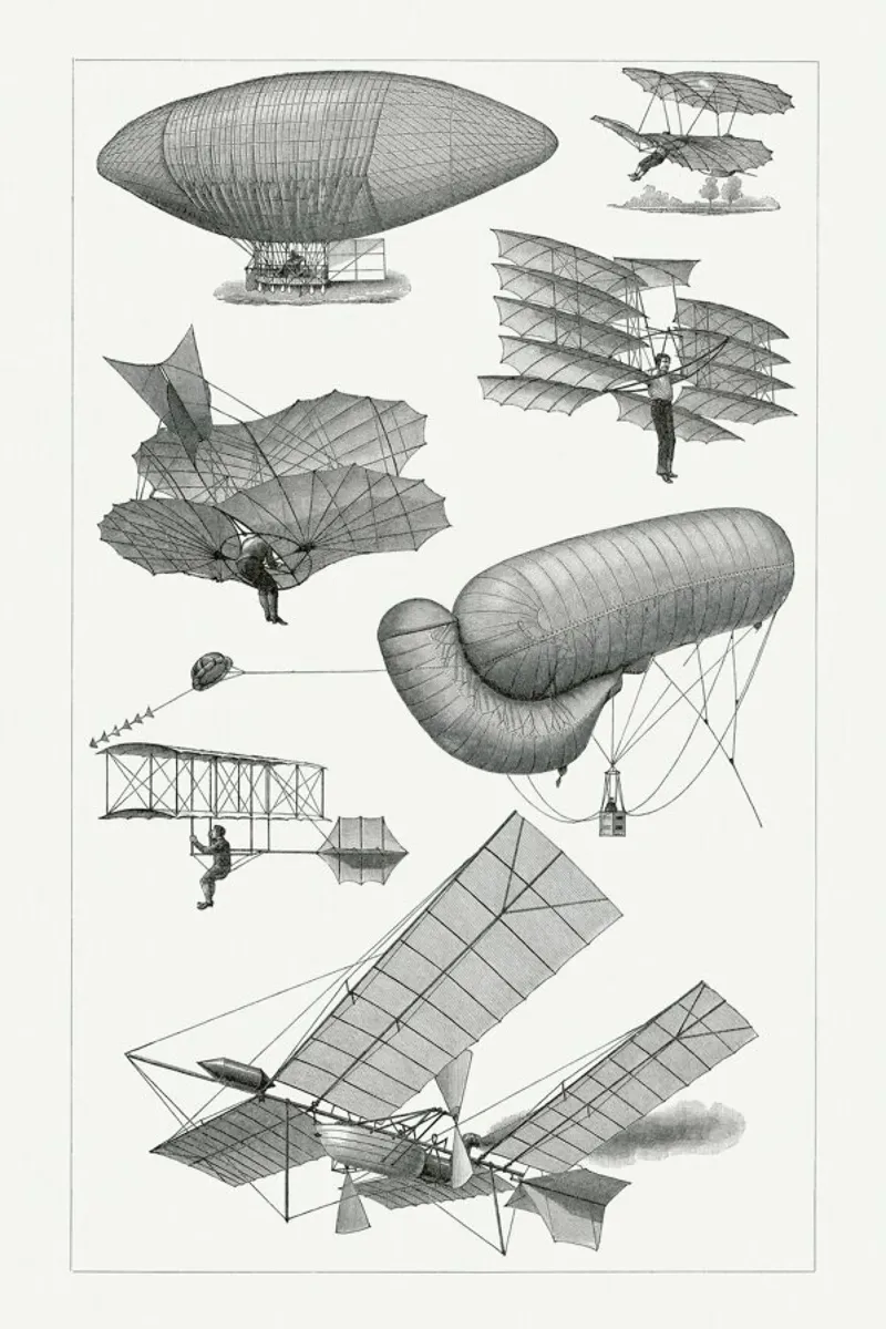 Flying Maschine poster con telaio in plastica da Flora & Fauna